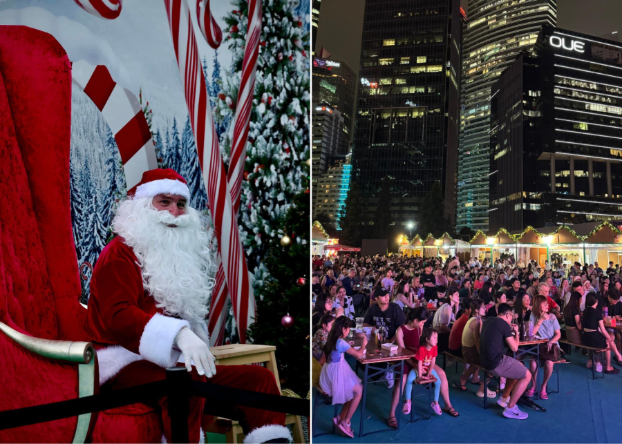 world christmas market singapore marina bay santa claus