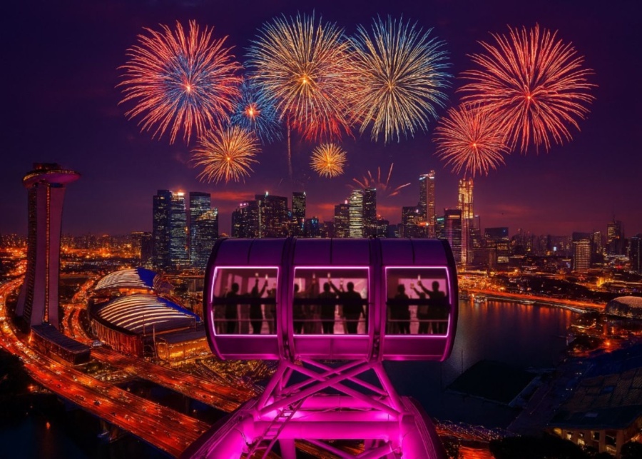 NYE dinner singapore flyer