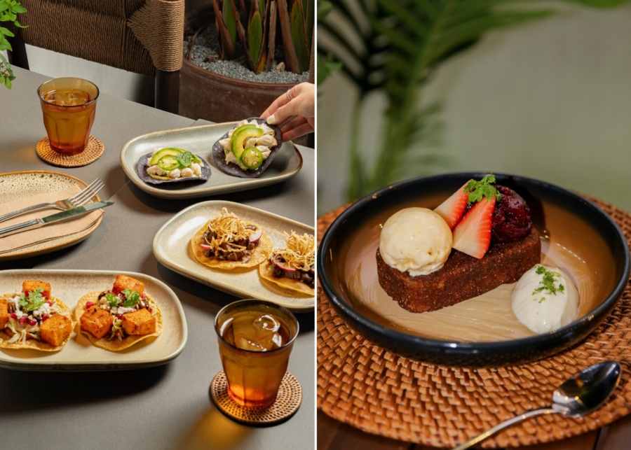 Year-end celebrations with Citi - Lucha Loco - tostadas and blue corn cake