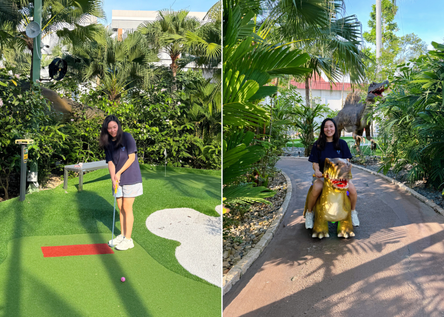 dino putt singapore jurong mini golf and dinosaur ride