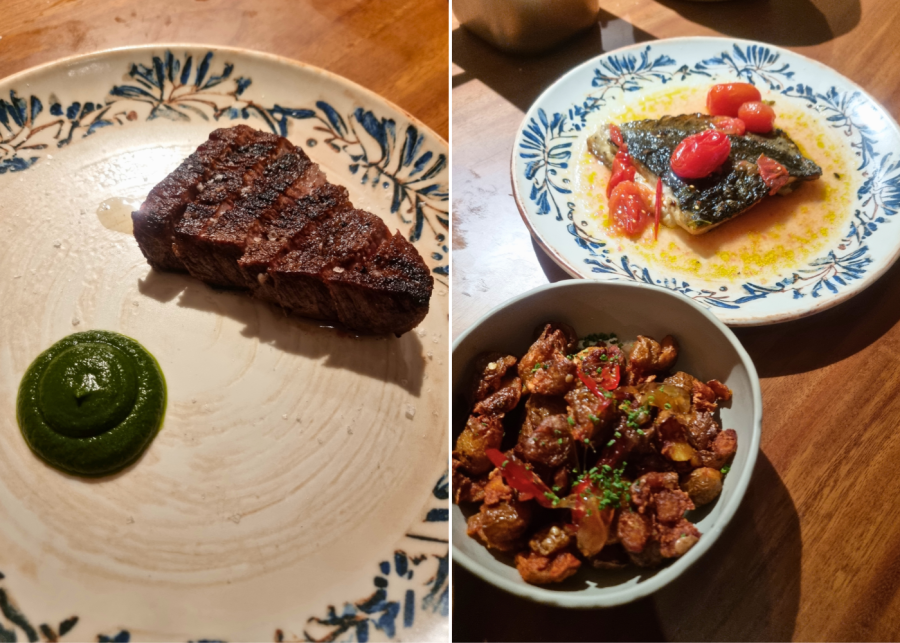 Blackmore wagyu MS9+ tri tip and baby potatoes in hot honey and ricotta | Il Toro Woodfire Grill Singapore review