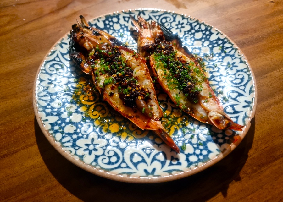Tiger prawns with garlic chilli | Il Toro Woodfire Grill Singapore review
