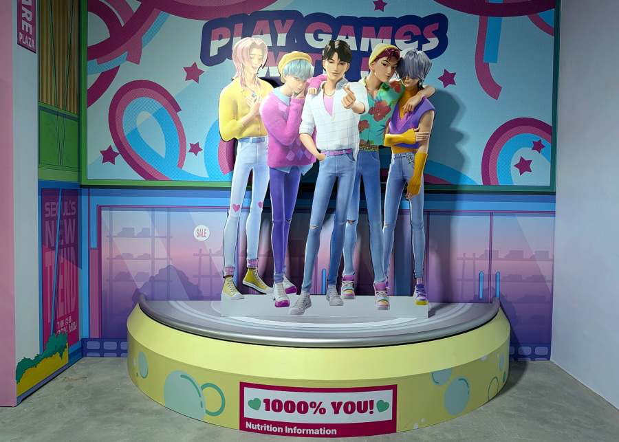 Saja Boys photo zone | KPop Demon Hunters pop-up in Singapore