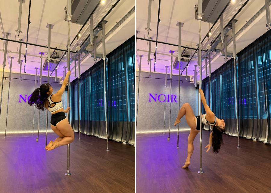 pole dance class at noir collective studio singapore