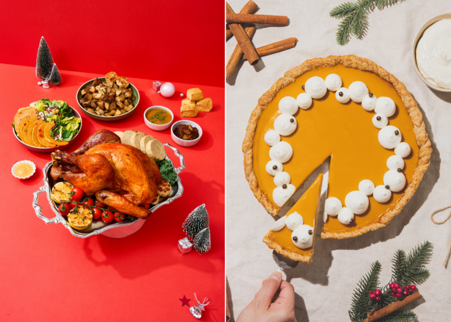 thanksgiving dinner in singapore 2025 | little farms turkey and pie