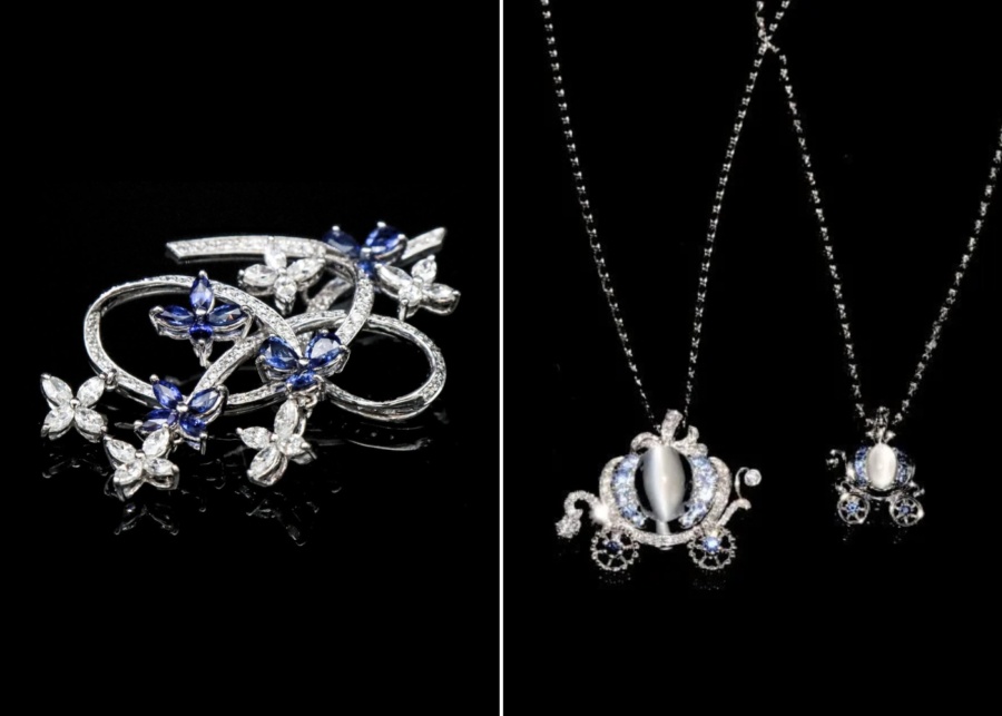 Best jewellery shops in Singapore - Larry Jewelry diamond-studded earrings and necklaces