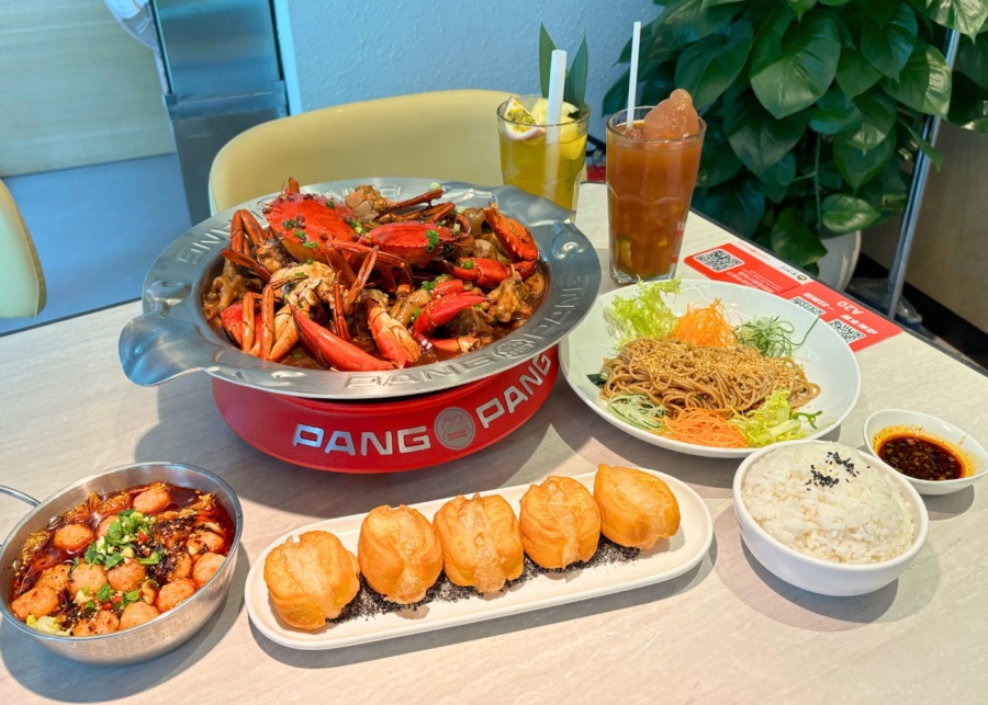 China brand restaurants - PangPang Singapore - A full spread of Chinese-style casserole, appetisers, side dishes and drinks