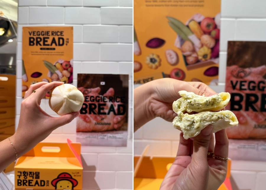 Jungnammi pop-up in Singapore - Garlic bread and a cross-section