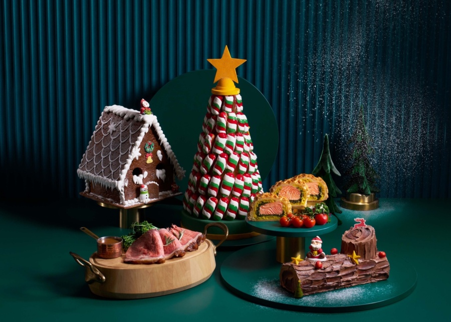 Marina Bay Sands Christmas 2025 - RISE buffet with a line-up of sweet and savoury dishes