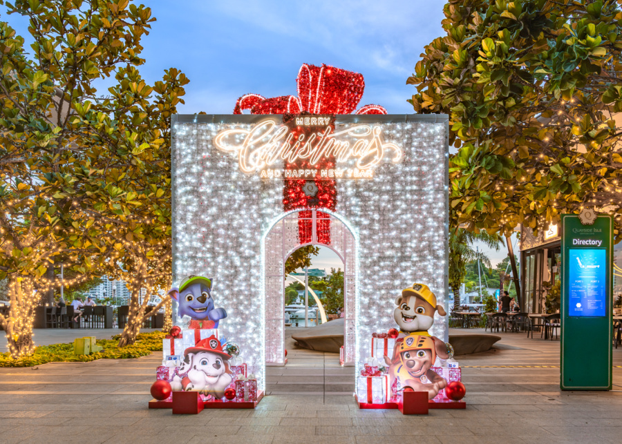 Paw Patrol Singapore CDL Malls - Quayside Isle @ Sentosa Cove with Paw Patrol festive decor