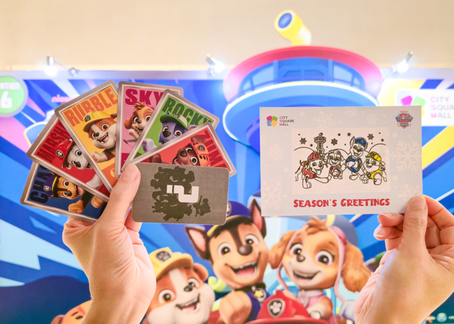 Paw Patrol Singapore CDL Malls - Wonderland Adventure station, stamping postcard and collectible cards