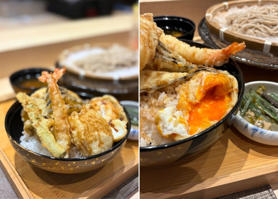 Tempura-En Suntec City review - Close-up of the special tendon and soba set
