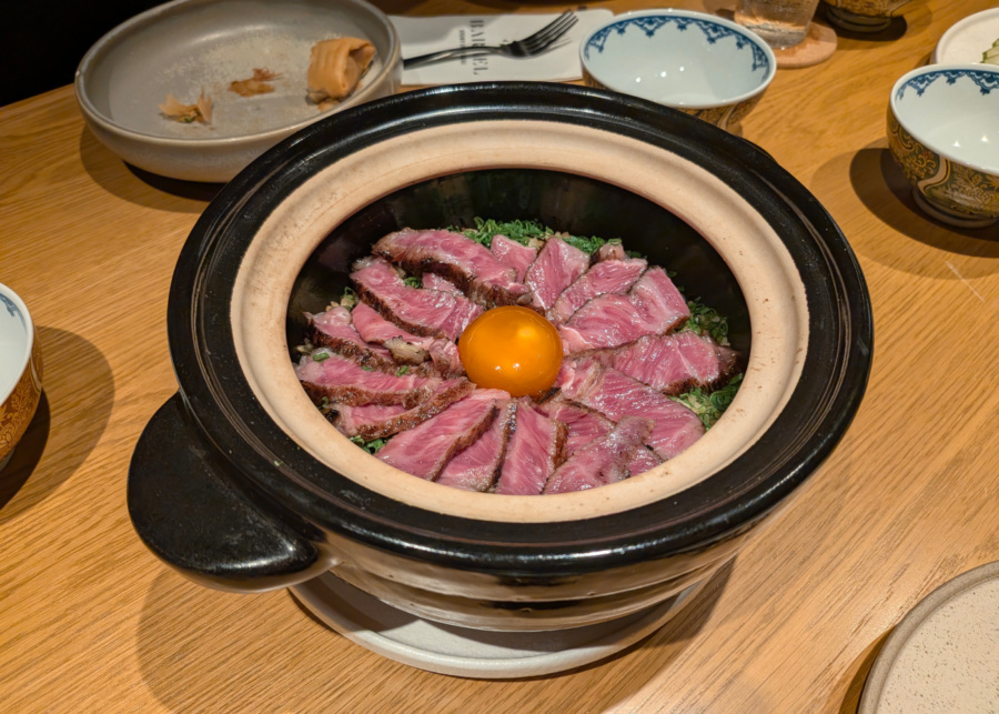 Aburi wagyu donabe | Barrel Story of Hibiki in Singapore