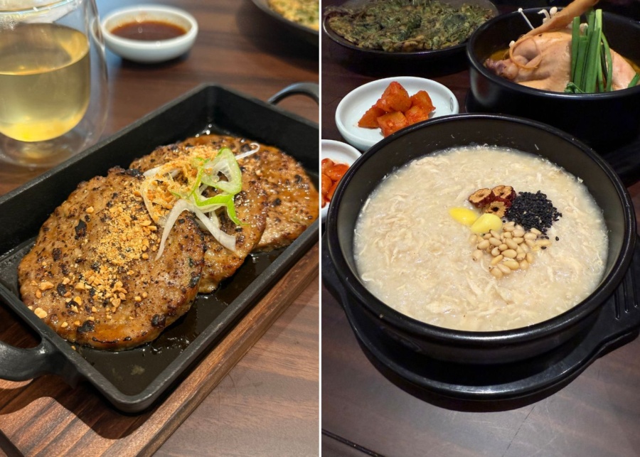 bomul samgyetang singapore review - ddukgalbi, porridge
