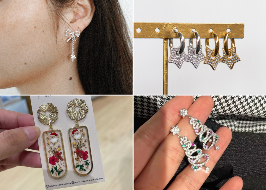 Christmas earrings in Singapore: Shop wearable ornaments and festive jewels