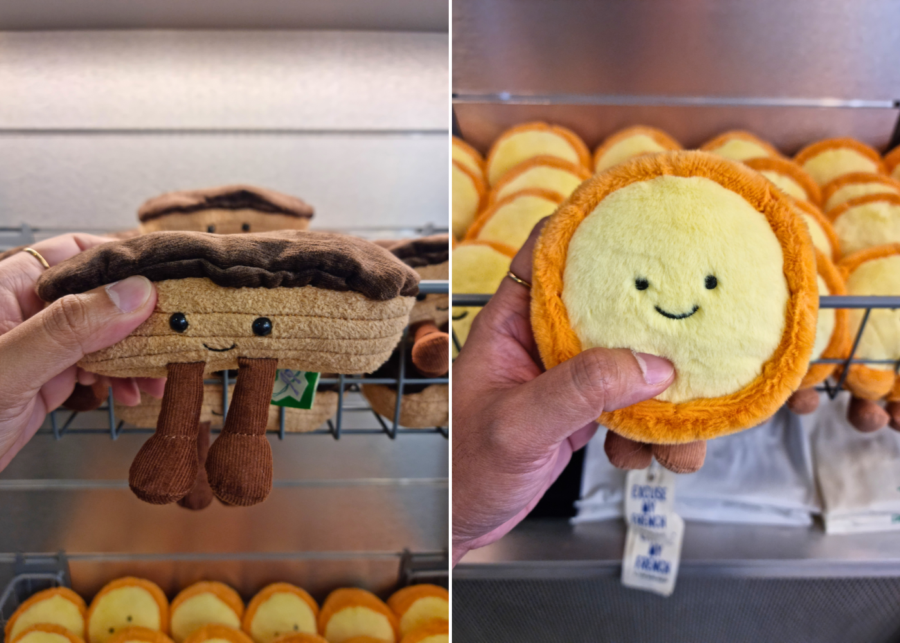 Chocolate eclair and lemon tart plushies | Crumb & Go