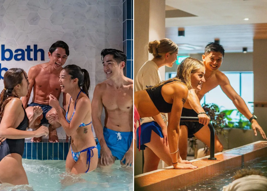 Men and women at The Ice Bath Club, communal activity | The Ice Bath Club at Duxton