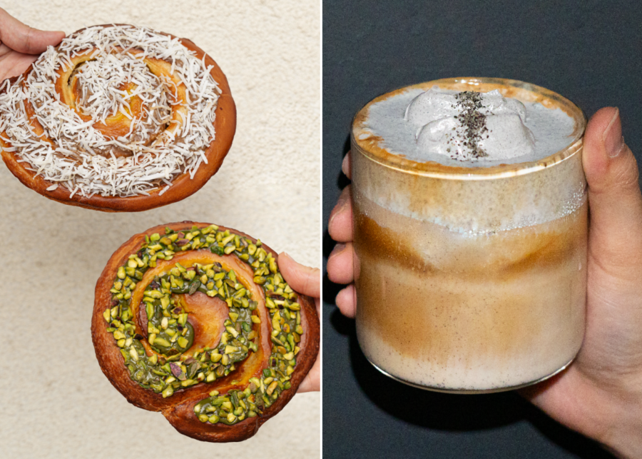 Nuldam Space's vegan kouign ammans and vegan Nuldam black sesame cream latte | New cafes in Singapore 2026