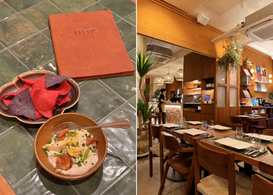 MyX’s artichoke dip and interior | New restaurants and menus in Singapore 2026