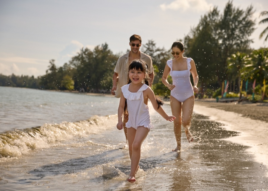 Batam and Bintan getaway - Four Points by Sheraton Bintan, Lagoi Bay family running on the beach