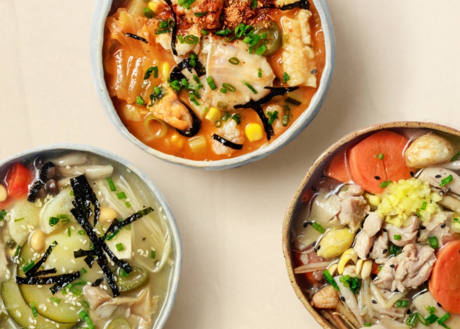Best birthday vouchers in Singapore - The Soup Spoon top-down view of soup bowls