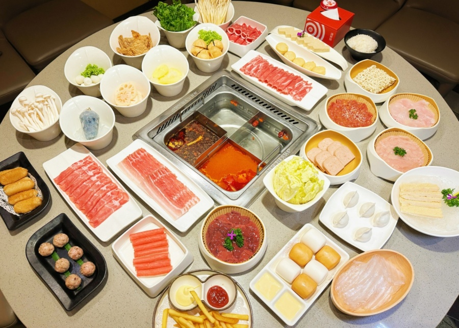 Birthday vouchers in Singapore - Hai Di Lao hotpot spread and ingredients