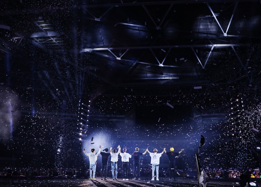 BTS on stage confetti finale | BTS to perform a four-night concert in Singapore this December 2026