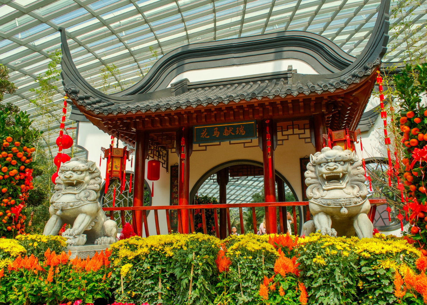 cny events singapore | jiangnan architecture gardens by the bay