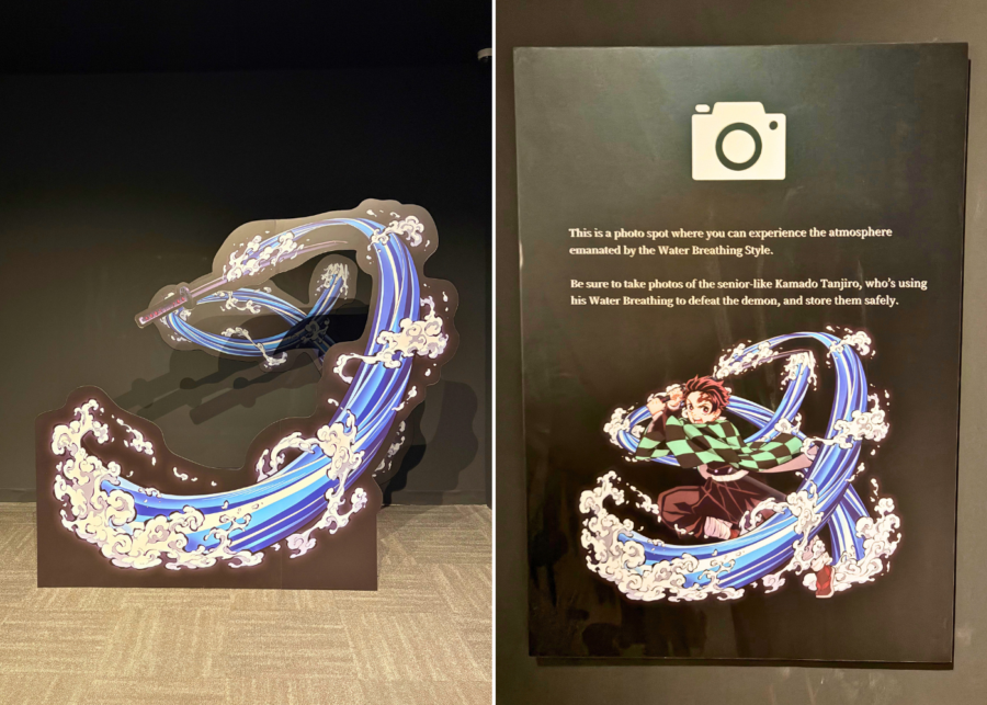 Water Breathing photo spot at Battle of Mount Natagumo | Demon Slayer exhibition in Singapore
