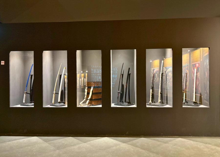 Nichirin swords at the Demon Slayer Headquarters | Demon Slayer exhibition in Singapore