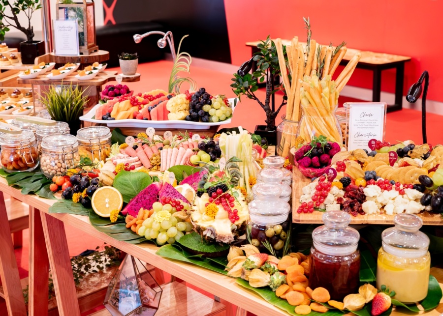Best halal catering in Singapore - Lavish regular buffet spread with charcuterie and fruits