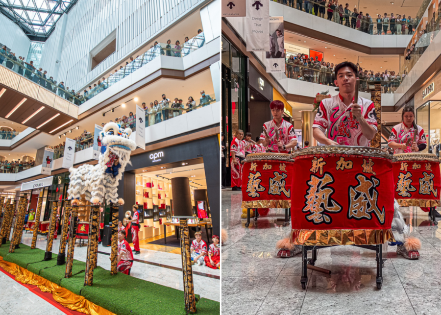 raffles city lion dance