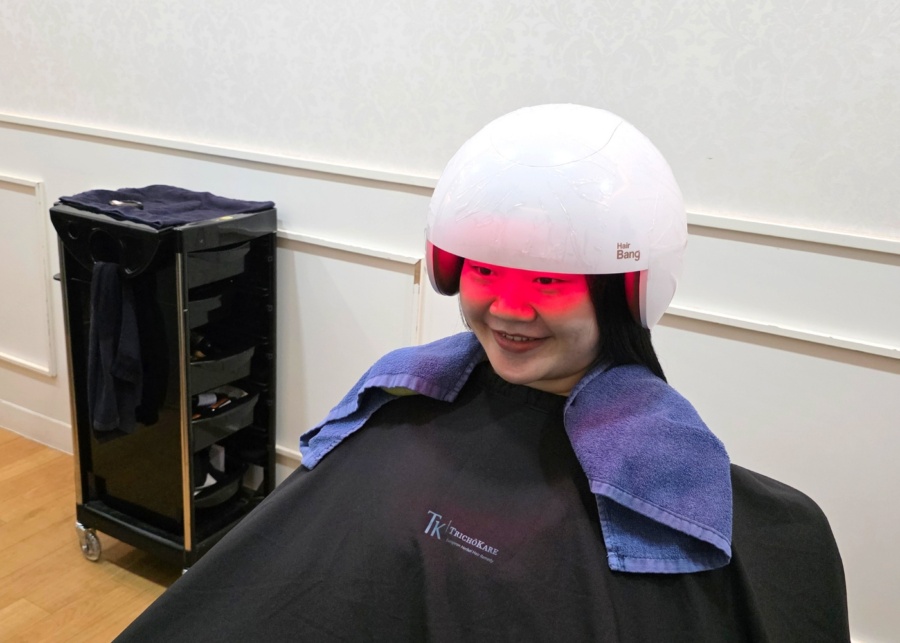 TK TrichoKare Dandruff Defense treatment review - Hair Bang low light therapy