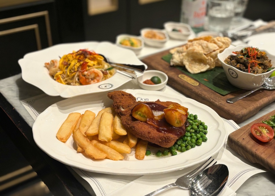 Violet Oon's Hainanese pork chop, Nyonya mah mee, and eggplant goreng dip | New restaurants and menus in Singapore 2026