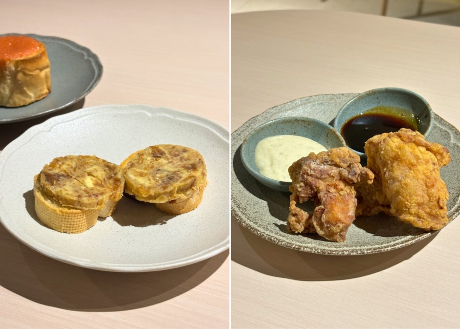 Sio Pasta at Raffles City - Fig butter baguette and Japanese-style fried chicken