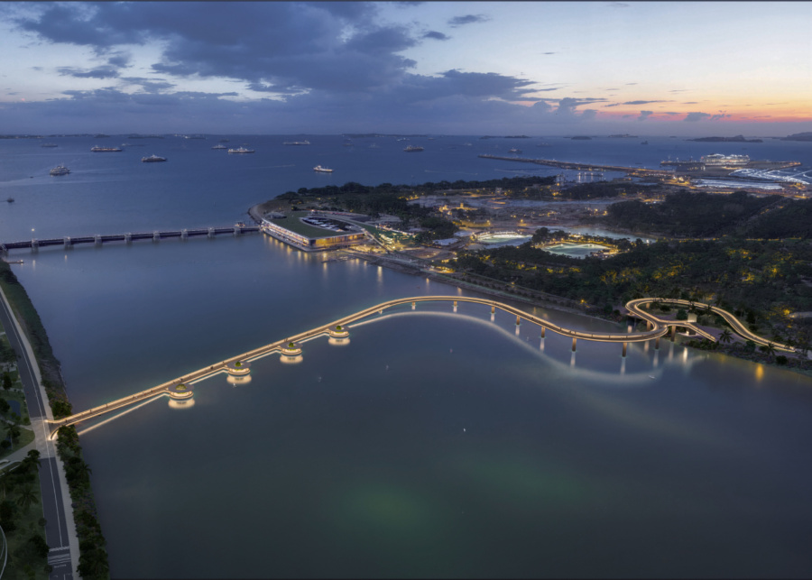 Bay South and Bay East Gardens curved bridge | Wetlands by the Bay