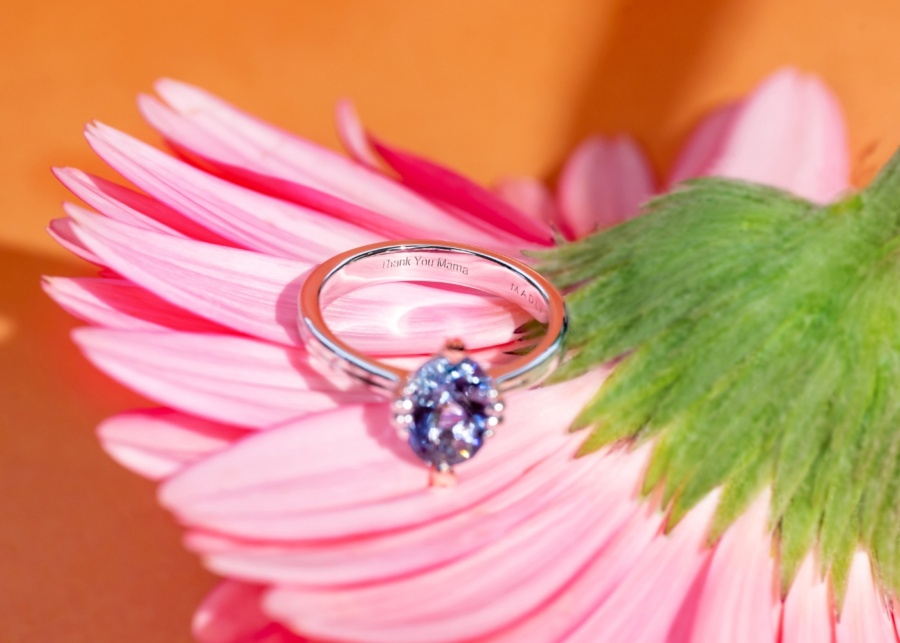 Mother's Day 2026 gifts in Singapore - Madly Gems - Thank you mama aquamarine ring