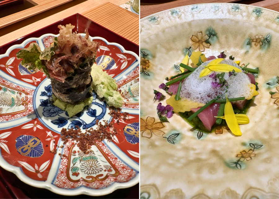 Hachi Restaurant's agemono and chutoro