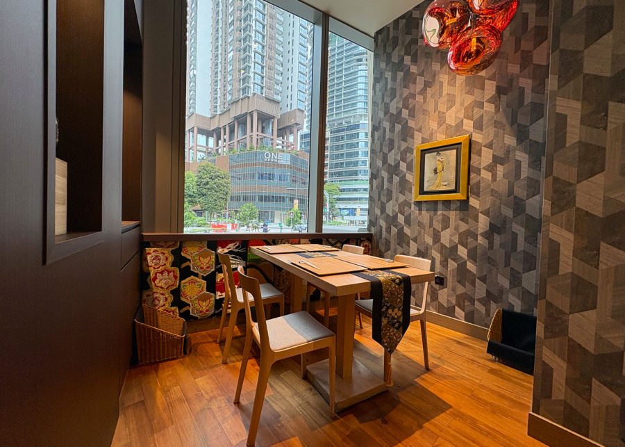 Hachi Restaurant's semi-private dining room