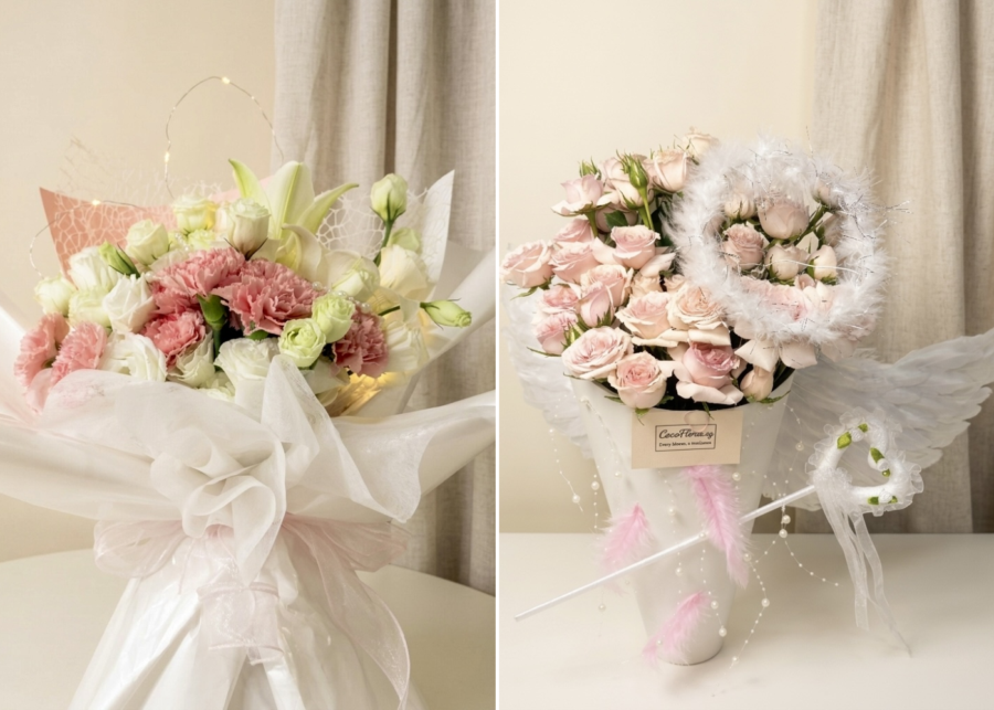 Coco Flora's Carnation Harmony and Cupids Whisper | Where to buy Mother's Day flowers and bouquets in Singapore