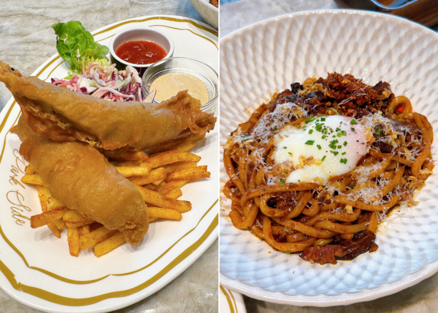 park side cafe singapore | curry fish and chips and bak chor udon