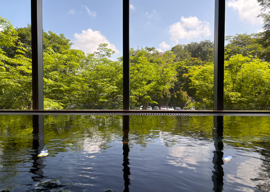 The view from Sochill Bath Club's magnesium bath
