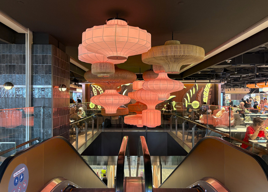 Bagus Food Hall @ Northpoint City's LED lanterns | What's happening in Singapore
