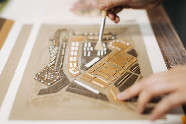 Collagraphy Class | Mapping Memories | Honeycombers