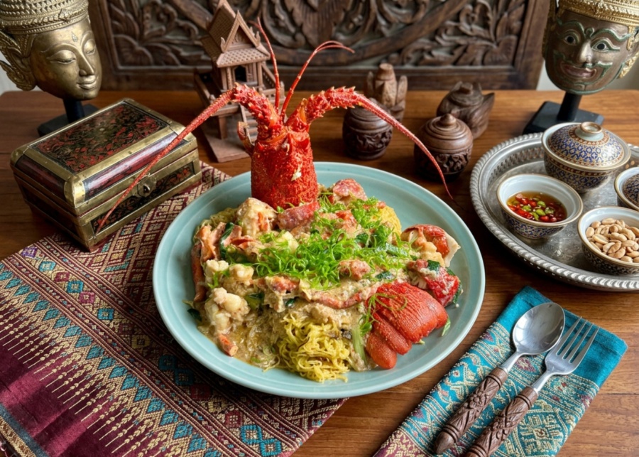 Best Father's Day menus in Singapore - Yaowarat Seafood Australian lobster with longevity noodles