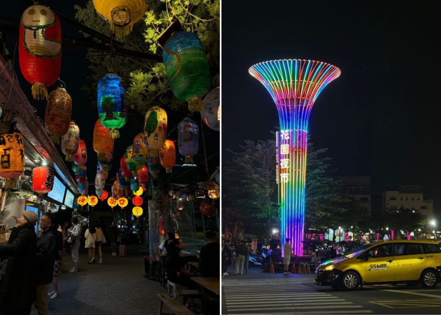 Cities to visit in Taiwan - Tainan nightview on Shennong Street and Tainan Garden Night Market