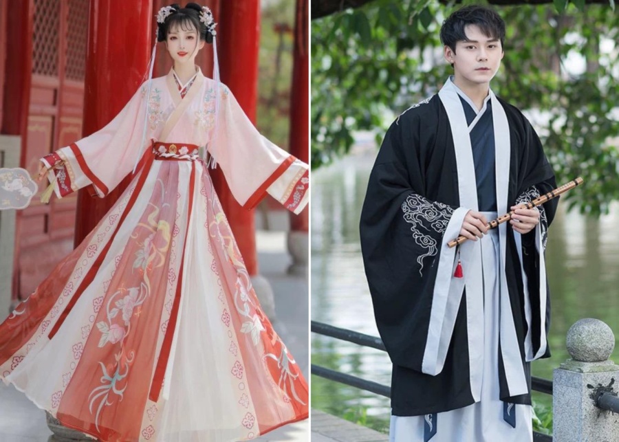 Where to do a hanfu photoshoot in Singapore - PhotoNow Photo Studio female and male hanfu costumes