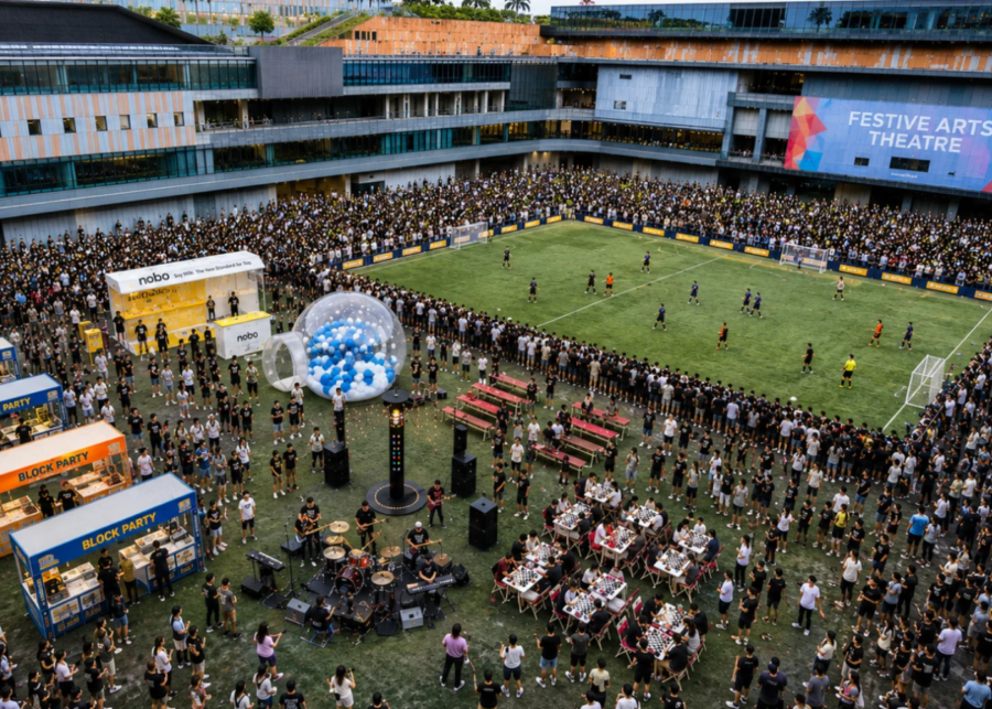 Our Tampines Hub's football field | Block Party in Singapore