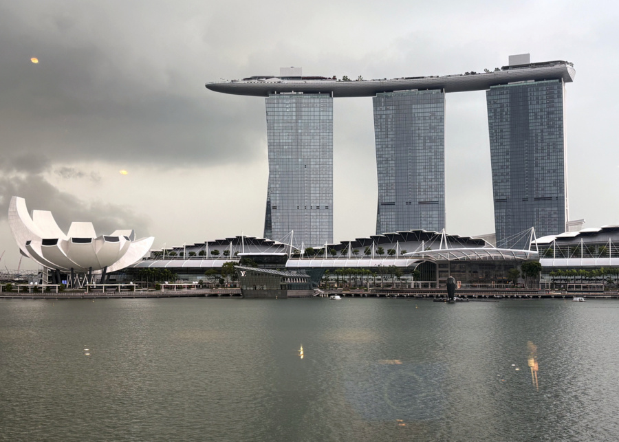 View of the Marina Bay waterfront from the restaurant | Saint Pierre restaurant in Singapore review
