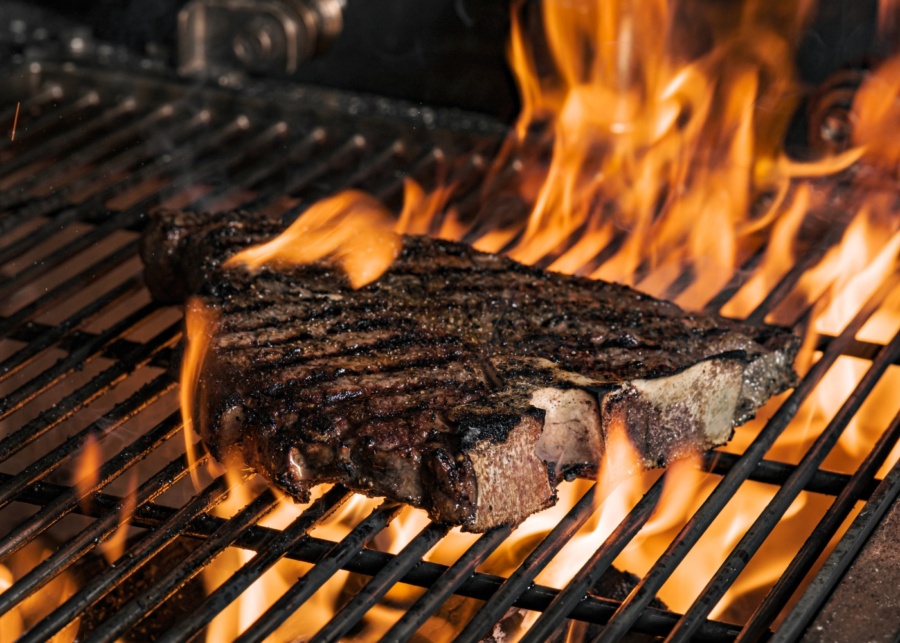 Best steakhouses in Singapore - 54 Steakhouse steak on grill